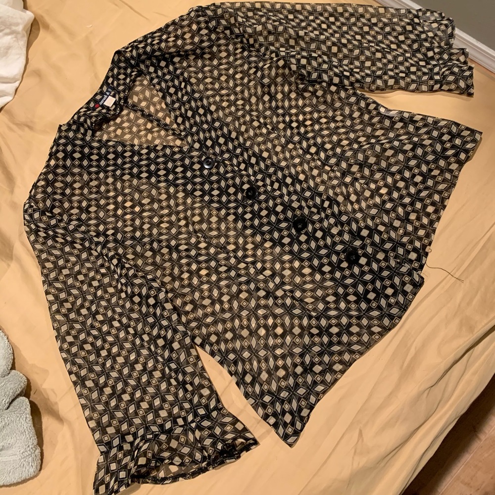 Vintage French sheer blouse